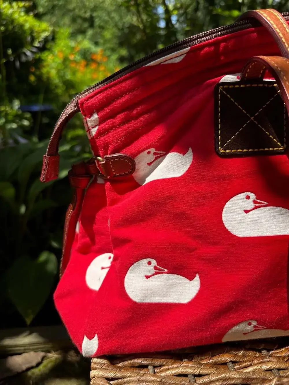 Dooney & Bourke Samantha Sport Duck Canvas Satchel in Red Y2K EUC ❤️ 🦆